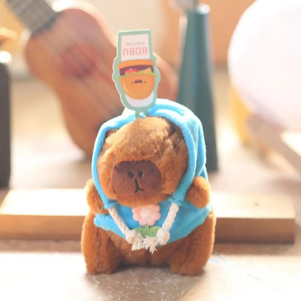 Kawaii Capybara Plush Toy with hoodie