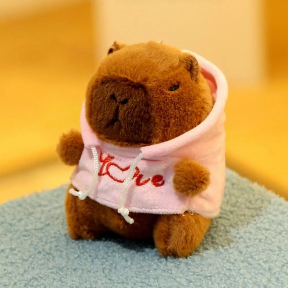Kawaii Capybara Plush Toy with hoodie